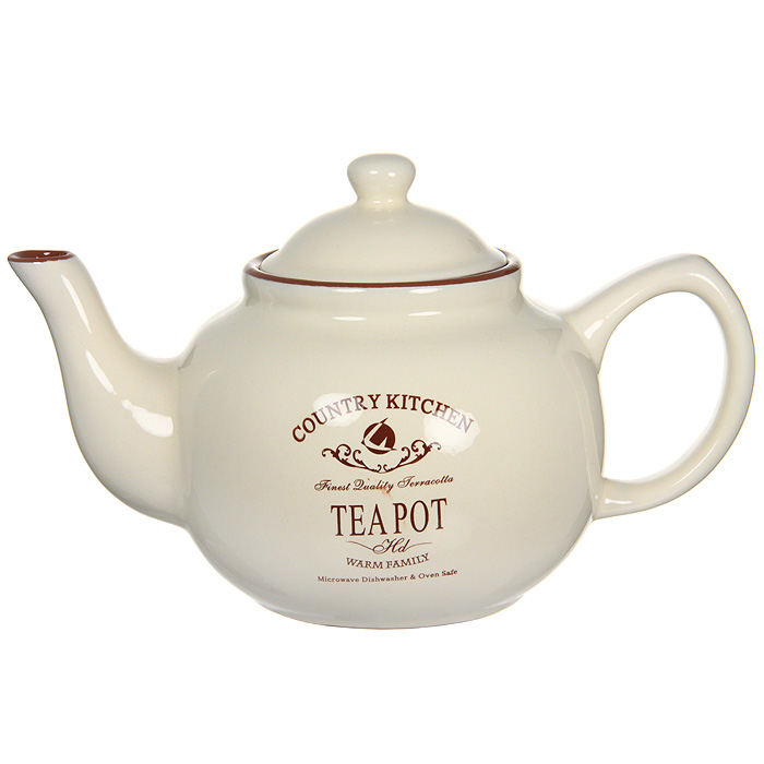 Чайник Terracotta Кухня в стиле Кантри 1 л TLY801-1-CK-ALTLY801-1-CK-AL Чайник Terracotta Кухня в стиле Кантри 1 л TLY801-1-CK-ALTLY801-1-CK-ALЧайник Кухня в стиле Кантри изготовлен из жаропрочной керамики с нанесением высококачественной глазури.Чайник станет отличным дополнением к вашему кухонному инвентарю, а также украсит сервировку стола и подчеркнет прекрасный вкус хозяина. Допускается мытье в посудомоечной машине при соблюдении инструкции изготовителя посудомоечной машины. Характеристики:Материал: керамика. Диаметр чайника по верхнему краю: 9 см. Наибольший диаметр чайника: 15 см. Диаметр основания чайника: 9 см. Высота чайника (без крышки): 11 см. Высота чайника (с крышкой): 14 см. Размер чайника (с ручкой, носиком и крышкой): 25 см х 15 см 15 см. Объем чайника: 1 л. Размер упаковки: 21,7 см х 15 см х 11,5 см. Производитель: Италия. Изготовитель: Китай. Артикул: TLY801-1-CK-AL.Торговая марка Terracotta - это коллекции разнообразной посуды для сервировки стола, хранения продуктов и приготовления пищи из жаропрочной керамики, покрытой высококачественной глазурью. Изделия Terracotta идеально подходят для выпечки, приготовления различных блюд и разогревания пищи в духовом шкафу или микроволновой печи. Может использоваться для хранения продуктов, в том числе в холодильнике. При приготовлении или охлаждении пищи рекомендуется использовать постепенный нагрев или охлаждение. Посуда торговой марки Terracotta совмещает в себе современные технологии и новые идеи, благодаря чему достигаются высокое качество, разнообразие форм и дизайнов.