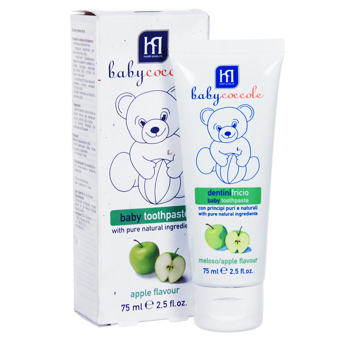 Зубная паста Babycoccole Яблоко, 75 мл4202 Зубная паста Babycoccole Яблоко, 75 мл4202Зубная паста Babycoccole Яблоко специально разработана для первых молочных зубов с приятным фруктовым вкусом яблока. Натуральный и восхитительный вкус сможет приучить даже самого маленького малыша к ежедневной гигиене. Эта вкусная паста также предупреждает развитие кариеса молочных зубов, и делает их чистыми и защищенными, и без повреждения эмали. В состав входят фторид, кальций и витамины, которые усиливают структуру зубов. Паста не токсична, безвредна при случайном проглатывании. Не вредит здоровью вашего ребенка независимо от возраста. Характеристики:Объем: 75 мл.Товар сертифицирован.