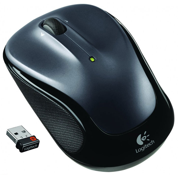 Logitech M325 Wireless Mouse, Dark Silver (910-002142)