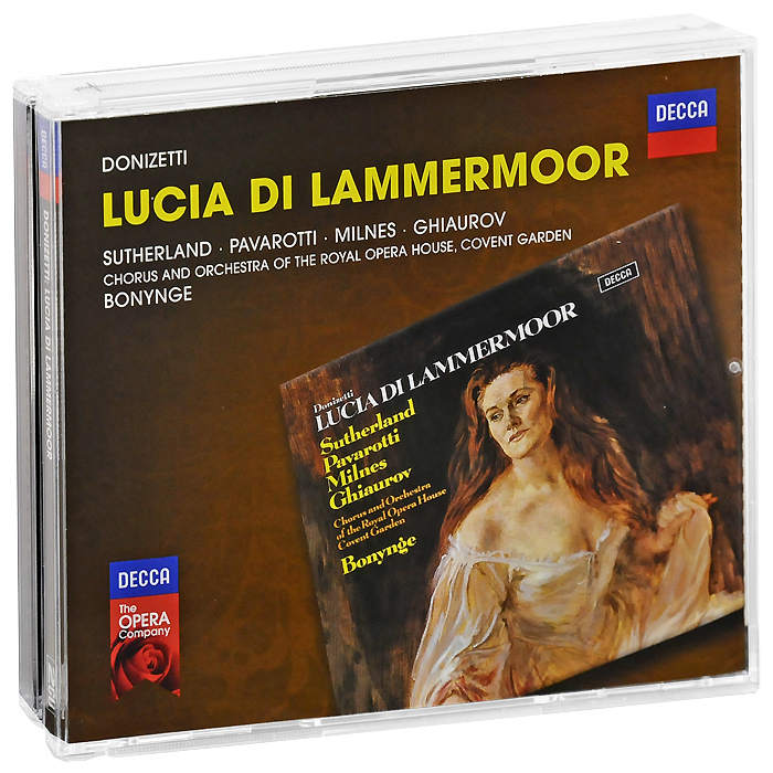 Joan Sutherland, Luciano Pavarotti, Sherrill Milnes, Nicolai Ghiaurov, Richard Bonynge. Donizetti. Lucia Di Lammermoor (2 CD)