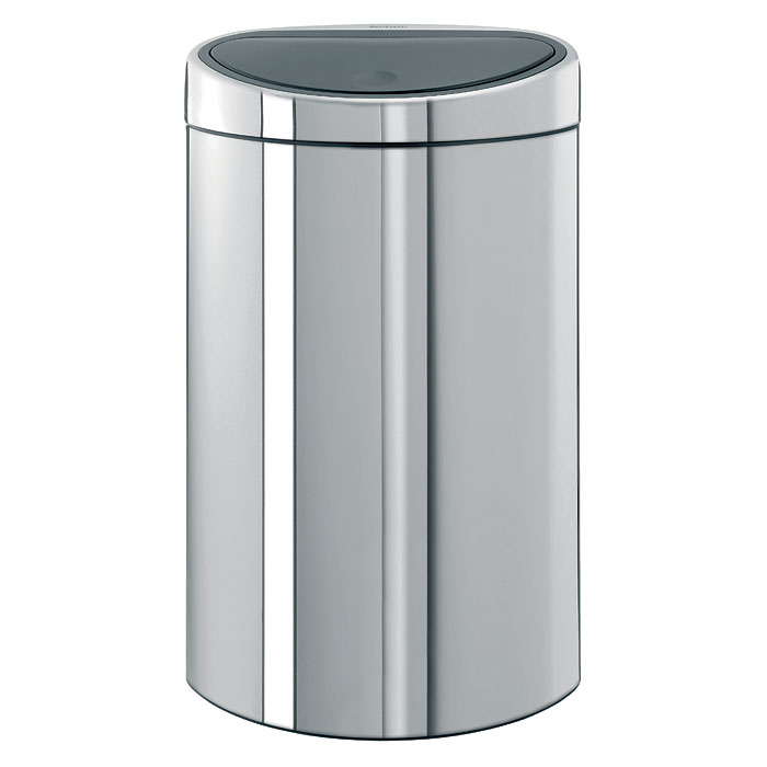 Мусорный бак Brabantia Touch Bin, цвет: стальной полированный, 40 л348587 Мусорный бак Brabantia Touch Bin, цвет: стальной полированный, 40 л348587Мусорный бак Brabantia Touch Bin выполнен из антикоррозийной полированной стали с защитой от отпечатков пальцев. Особенности мусорного бака Brabantia: механизм двойной петли из стали (при открывании вручную крышка фиксируется в открытом положении); пластиковый защитный ободок (не царапает пол); нескользящая основа; внутренняя корзина из пластика со специальными вентиляционными отверстиями для предотвращения образования вакуума при извлечении полного пакета; прочная ручка на пластиковой корзине; крышка закрывается бесшумно, плотно прилегает, предотвращая распространение запаха; лифтовый механизм плавного закрытия крышки; фирменные мусорные мешки в комплекте; гарантия от производителя 10 лет. Характеристики:Материал:сталь, пластик. Цвет:стальной полированный. Объем:40 л. Размер бака с учетом крышки (Д х Ш х В):44 см х 30 см х 72 см. Размер пластиковой корзины (Д х Ш х В):42 см х 26 см х 66 см. Объем мешков для мусора:45 л. Количество мешков для мусора:10 шт. Размер упаковки:43 см х 37 см х 70 см. Артикул:348587.Гарантия производителя: 5 лет.