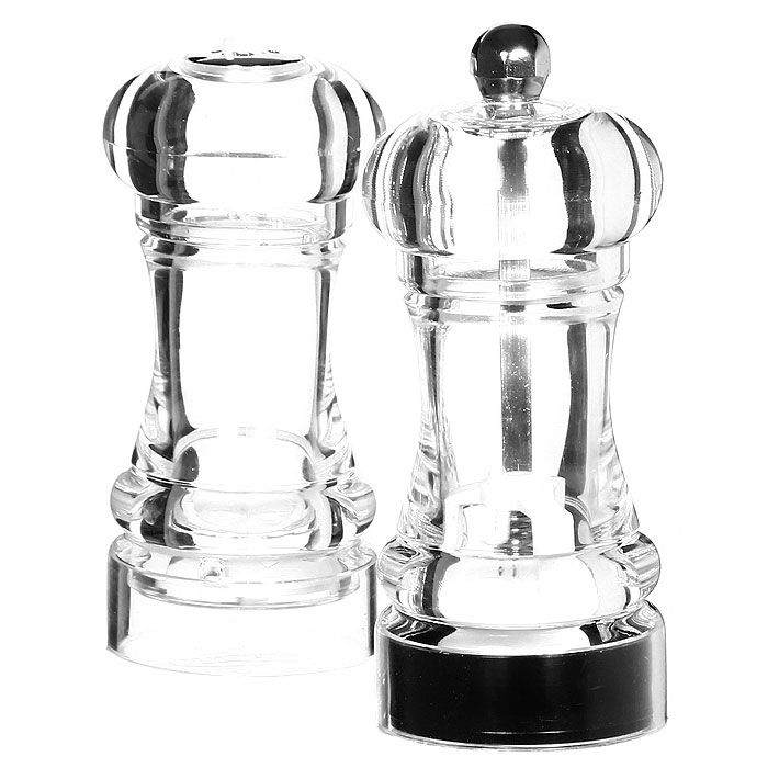 Набор для специй Borner Classic 2 предмета 913165913165 Набор для специй Borner Classic 2 предмета 913165913165Набор для специй Borner Classic, выполненный из акрила, состоит из: мельницы для перца и солонки. Мельница имеет четыре степени помола, механизм мельницы изготовлен из керамики. Стоит только покрутить верхнюю часть мельницы, и вы с легкостью сможете поперчить любое блюдо по своему вкусу. Оригинальный набор модного дизайна будет отлично смотреться на вашей кухне. Характеристики: Материал: акрил, металл, керамика. Высота емкости: 10 см. Диаметр основания емкости: 4,5 см. Размер упаковки: 9 см х 5 см х 11 см. Производитель: Германия.