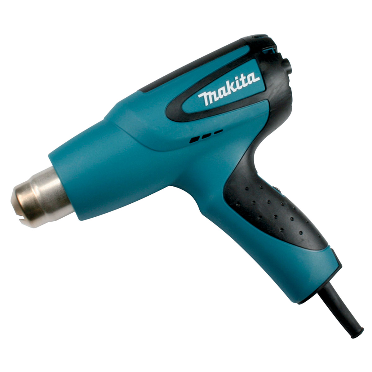 Строительный фен Makita HG5012KHG5012K Строительный фен Makita HG5012KHG5012KСтроительный фен Makita HG5012K подходит для удаления старого слоя лакокрасочного покрытия, просушки поверхности для последующей обработки, разморозки металлических труб, ускорении процесса склейки, а также чтобы произвести термоусадку и формовку изделий из легкоплавких материалов и пр.Столь широкие возможности данной модели предопределены надежным двигателем мощностью 1600 Вт. Первый режим характеризуется скоростью потока 350 л/мин при температуре 350°С, второй - 500 л/мин при температуре 500°С. Управление инструментом осуществляется с помощью единственного переключателя.Простой и вместе с тем надежный механизм помещен в корпус из ударопрочного пластика. Эргономичная рукоятка с прорезиненной вставкой удобно ложится в руку. Инструмент весит всего 0.6 кг и прекрасно сбалансирован, что обеспечивает минимальную нагрузку на кисть пользователя и позволяет работать с ним как угодно долго без излишней усталости.Для стационарного использования на пятке термопистолета имеется встроенный валик, обеспечивающий устойчивость инструмента на ровной горизонтальной поверхности. Это нехитрое приспособление также пригодится для остывания инструмента в перерывах между работой. Двойная изоляция токоведущих частей снижает риск электротравматизма и исключает необходимость наличия заземленной розетки для подключения.