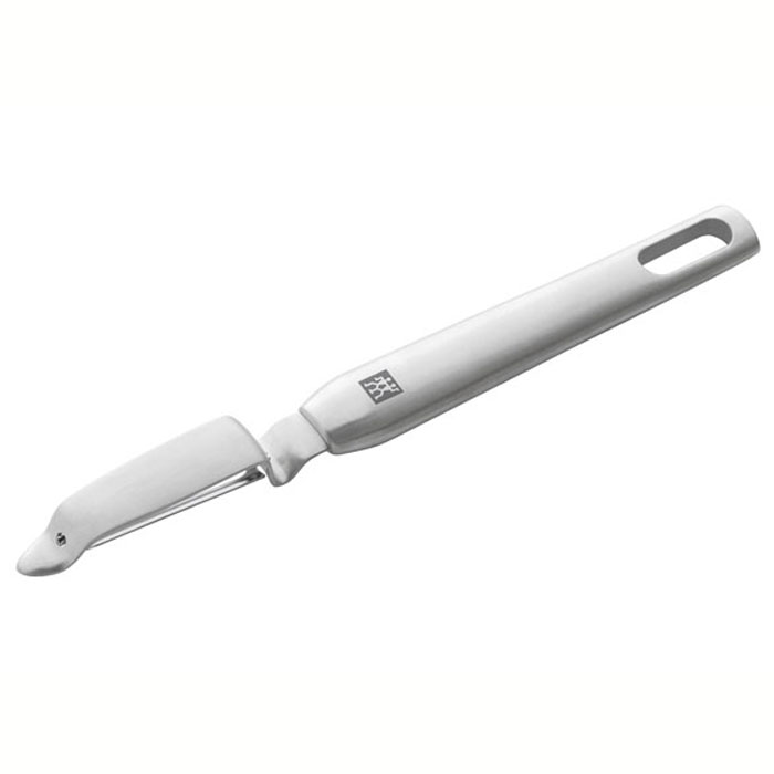 Zwilling овощечистка Twin Prof с движущимся лезвием37802-000 Zwilling овощечистка Twin Prof с движущимся лезвием37802-000Овощечистка Twin Prof с движущимся лезвием предназначена для удобной чистки овощей и фруктов. Она изготовлена из высококачественной нержавеющей стали. Удобная рукоятка овощечистки не позволит выскользнуть ей из вашей руки. Также овощечистка имеет небольшое ушко, с помощью которого вы можете повесить ее у себя на кухне.Овощечистка Twin Prof займет достойное место среди аксессуаров на вашей кухне. Характеристики: Материал: нержавеющая сталь. Длина овощечистки: 20,5 см. Длина лезвия:4 см. Производитель:Германия. Изготовитель:Китай. Артикул:37802-000.Немецкая компания Zwilling J. A. Henckels была основана в 1731 году. При производстве своей продукции компания на протяжении многих лет использует инновационные технологии. В настоящее время компания Zwilling J. A. Henckels является эталоном высокого немецкого качества, долговечности и практичности, чем заслужили признание во всем мире.