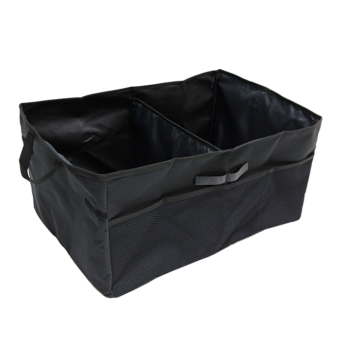 Сумка-органайзер в багажник Comfort Adress, складная, два отделенияbag 027 Сумка-органайзер в багажник Comfort Adress, складная, два отделенияbag 027Удобная сумка-органайзер, выполненная из крепкой ткани, вместит в себя все, что разложено по углам багажника.На дне сумки пришиты липучки, препятствующие передвижение по багажнику.Материал: непромокаемая ткань ПВХ 600D. Размер (Д х Ш х В): 58 х 35 х 28 см.