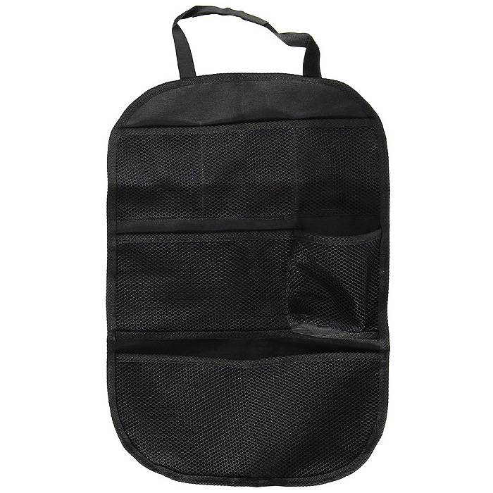 Органайзер автомобильный Comfort Adress, сетчатыйbag 028 Органайзер автомобильный Comfort Adress, сетчатыйbag 028Автомобильный органайзер Comfort Adress, выполненный из прочной ткани, поможет вам компактно разместить все необходимые вещи. Он имеет множество сетчатых карманов разных размеров. Органайзер подвешивается на спинку переднего сидения с помощью петли на липучке и резинки. Характеристики: Материал:непромокаемая ткань ПВХ 600D. Размер (Ш х В):35 см х 55 см. Цвет:черный. Производитель:Россия. Артикул:bag 028.