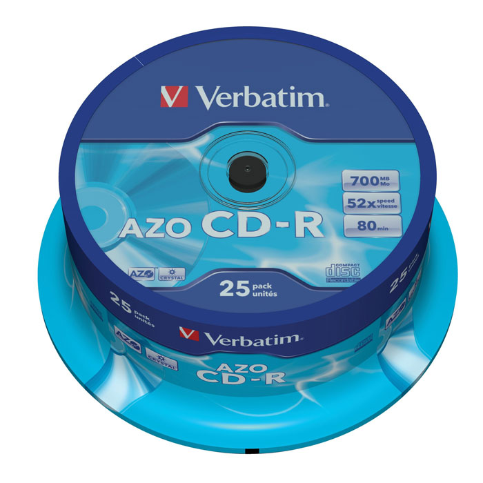 Verbatim CD-R 700 Mb 52x, 25шт, Cake Box (43352)