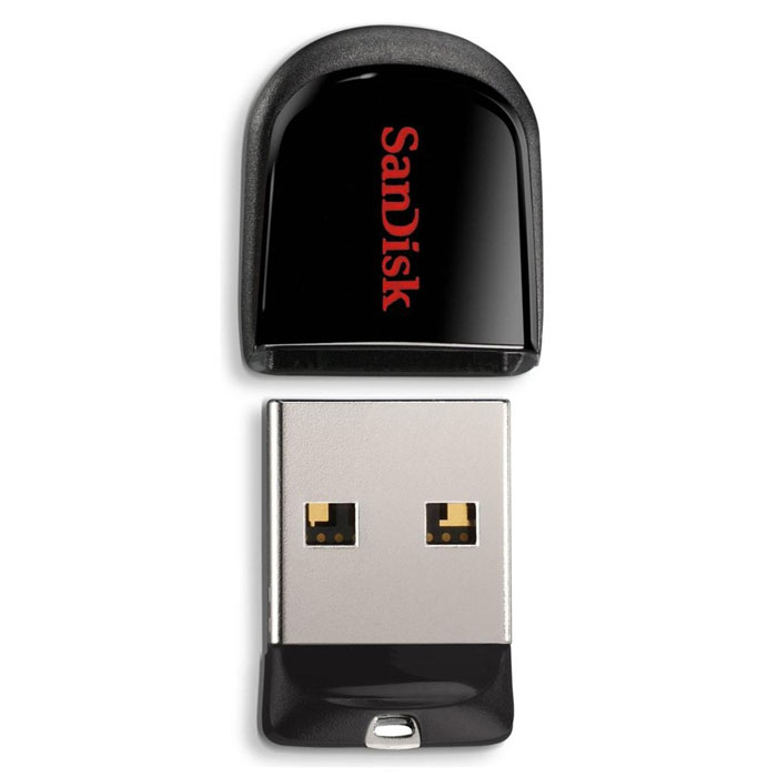 SanDisk Cruzer Fit 16GB, Black USB-накопитель