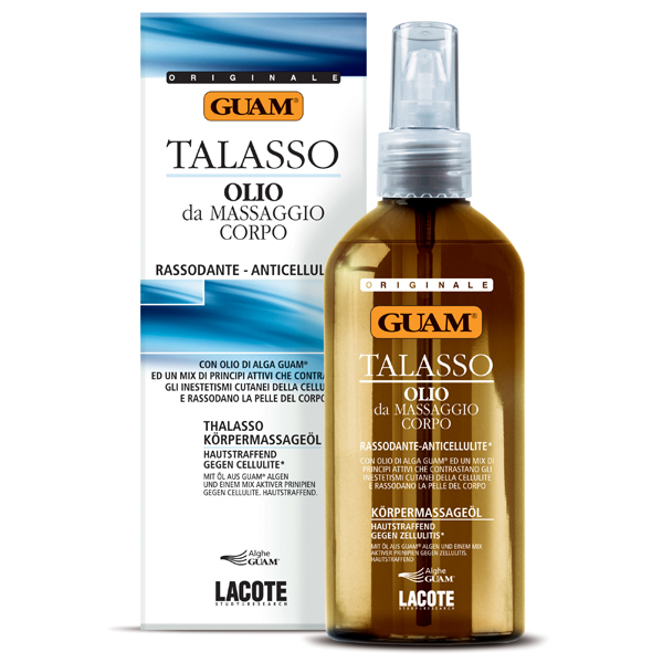 Масло для тела Guam Talasso массажное, 200 мл0156 Масло для тела Guam Talasso массажное, 200 мл0156Масло для тела Lacote Talasso идеально подходит для проведения всех видов массажа. Оказывает антицеллюлитное и подтягивающее действие, увлажняет и питает кожу. Насыщает кожу незаменимыми жирными кислотами Омега-3, -6, что способствует повышению барьерных свойств кожи. Обладает влагоудерживающими свойствами, а цитрусовые масла и экстракты водорослей усиливают жировой обмен и повышают упругость. Тонкое сочетание морского арома-комплекса расслабляет, снимает усталость и нейтрализует стресс. Применение: наносить массажными движениями до полного впитывания. Можно использовать для профессионального массажа и самостоятельно. Хорошо впитывается не оставляет жирного блеска. Характеристики:Объем: 200 мл. Производитель: Италия. Артикул:0305.Товар сертифицирован.