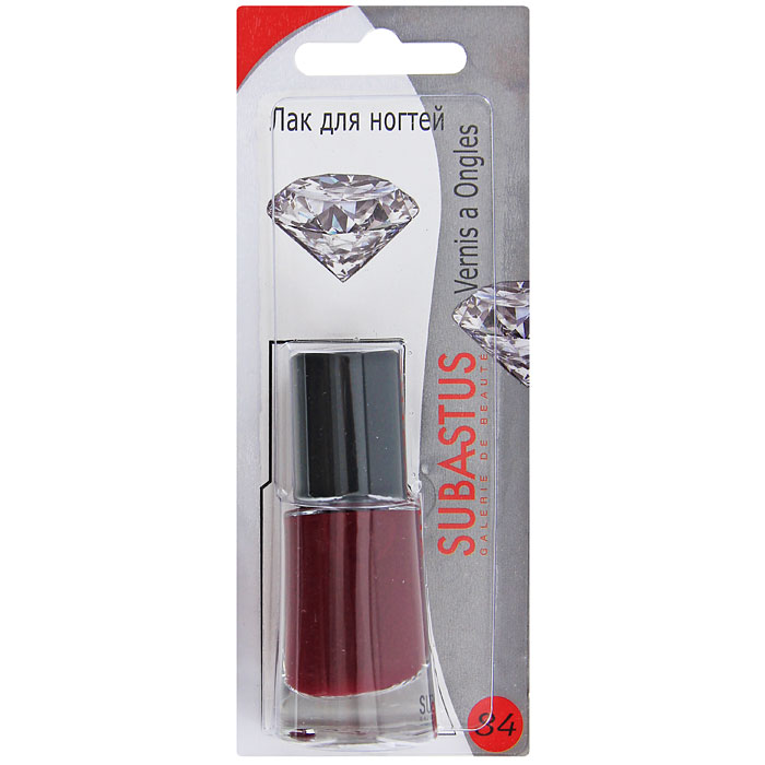Лак для ногтей Subastus Vernis a Ongles, №84, 10 мл801084 Лак для ногтей Subastus Vernis a Ongles, №84, 10 мл801084Лак для ногтей Subastus Vernis a Ongles с ультрастойкой формулой и глянцевым блеском. Профессиональная кисточка равномерно и быстро покрывает поверхность ногтя, обеспечивая мастерски-безупречный маникюр. Элегантный флакон изумительной формы создает иллюзию хрустального дна. Колпачок с матовым покрытием не скользит в руке, обеспечивая точное и аккуратное нанесение лака. Характеристики:Объем:10 мл. Тон лака:№84.Артикул:801084. Производитель: Франция. Товар сертифицирован.