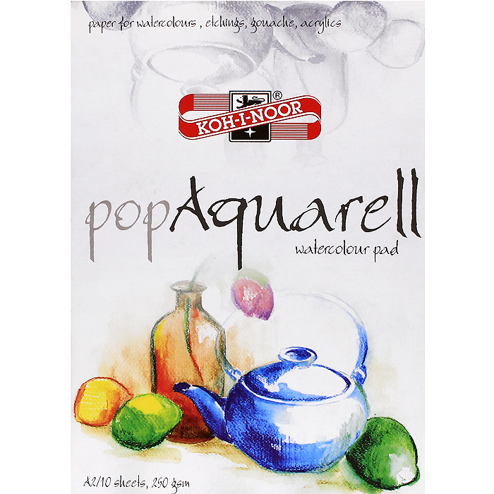 Бумага для акварели Pop Aquarell, 10 листов, А2A13694 (9920002) Бумага для акварели Pop Aquarell, 10 листов, А2A13694 (9920002)Бумага Pop Aquarell предназначена для работы не только с акварелью, но и офортом, гуашью и акриловыми красками. Комплект содержит десять листов бумаги форматом А2 и плотностью 250 г/м2.Характеристики:Формат: А2. Размер листа: 42 см x 59,5 см. Плотность: 250 г/м2.
