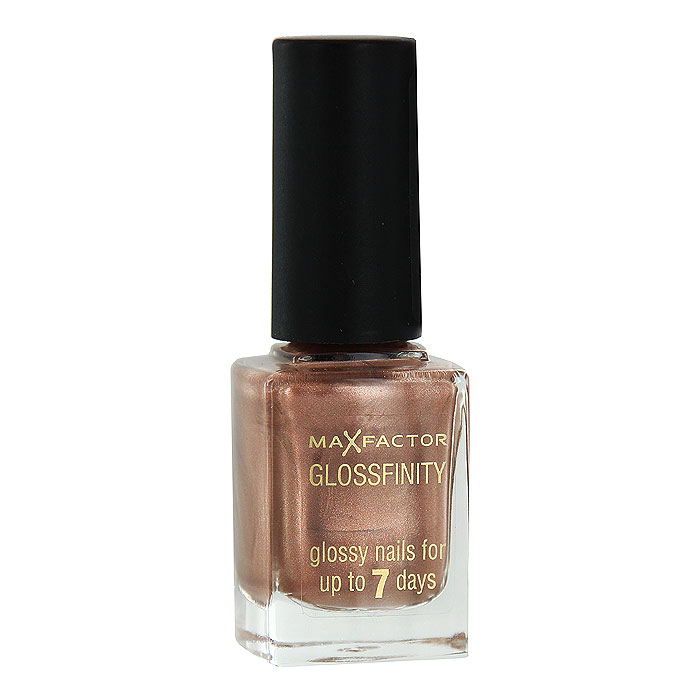 Лак для ногтей Max Factor Glossfinity, тон №60, 11 мл81344557 Лак для ногтей Max Factor Glossfinity, тон №60, 11 мл81344557Лак для ногтей Max Factor Glossfinity - неотъемлемый элемент безупречного внешнего вида и прекрасный завершающий штрих вашего роскошного образа. Этот лак создает на ногтях суперглянцевое покрытие, долго сохраняющее отличный вид, словно лак был нанесен только что. Текстура лака Glossfinity имеет оптимальную плотность для удобного и равномерного нанесения. Безупречно держится до семи дней. Лаки для ногтей от Max Factor не содержат компонентов, нарушающих целостность ногтевой пластины, не вызывают нежелательной пигментации и сухости ногтей. Характеристики:Тон: №60 (midnight bronze). Объем: 11 мл. Производитель: Франция. Артикул:81344557.Товар сертифицирован.