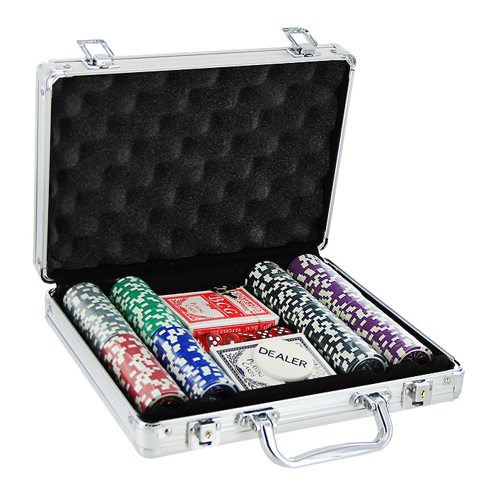Набор для покера Perfecto в металлическом кейсе, размер: 29х20х6. DPC-200AL