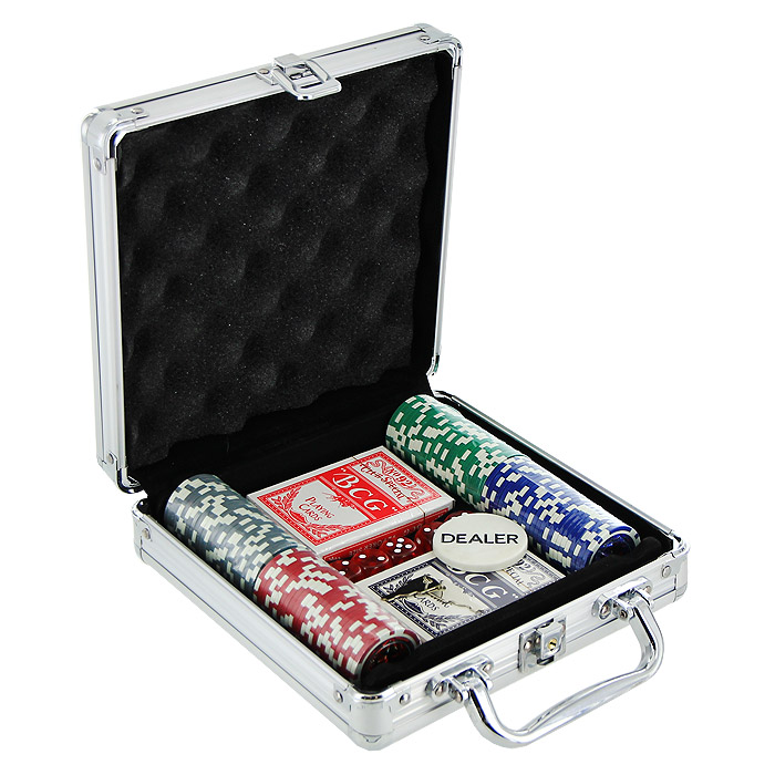 Набор для покера Perfecto в металлическом кейсе, размер: 20х20х6. DPC-100AL