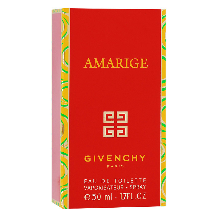 Givenchy Amarige. Туалетная вода, 50 мл02949 Givenchy Amarige. Туалетная вода, 50 мл02949Аромат Givenchy Amarige теплый, нежный, женственный, интенсивный и стойкий. Это гимн любви и счастья, радости и благополучия. Теплые и нежные ноты нероли и розового дерева гармонично сочетаются с женственными ароматами цветов. Amarige - аромат, созданный для искренних, открытых и жизнерадостных женщин, фантазия и юмор которых ярко выражают их любовь к жизни.Классификация аромата: цветочный. Пирамида аромата:Верхние ноты: фиалка, слива, цветок апельсина и персик.Ноты сердца: жасмин, черная смородина, иланг-иланг и тубероза.Ноты шлейфа: ваниль, сандал и мускус. Ключевые слова:Женственный, яркий, элегантный! Характеристики:Объем: 50 мл. Производитель: Франция. Туалетная вода - один из самых популярных видов парфюмерной продукции. Туалетная вода содержит 4-10%парфюмерного экстракта. Главные достоинства данного типа продукции заключаются в доступной цене, разнообразии форматов (как правило, 30, 50, 75, 100 мл), удобстве использования (чаще всего - спрей). Идеальна для дневного использования. Товар сертифицирован.