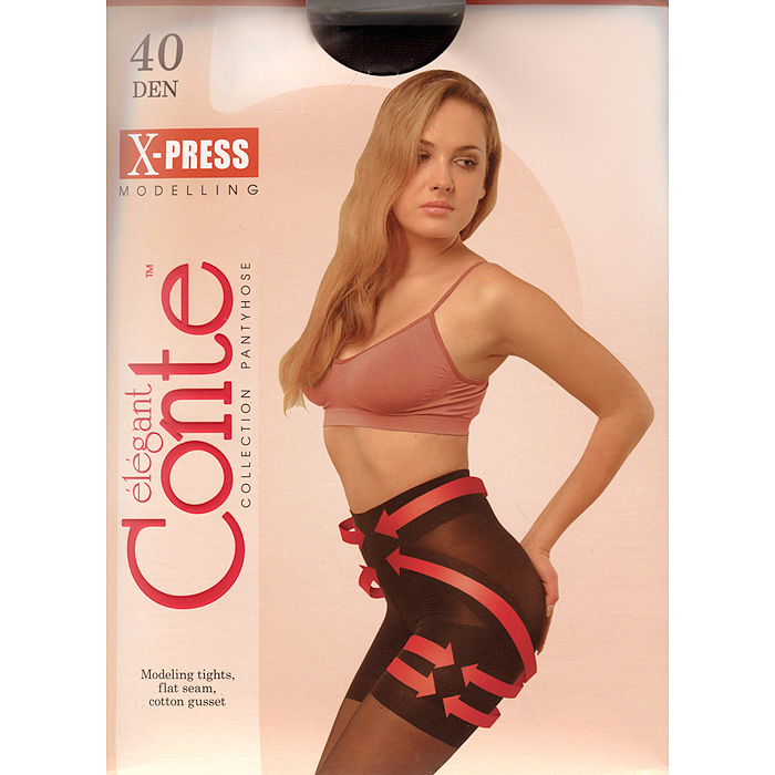 Колготки женские Conte X-Press 40, цвет: черный. 8С-69СП. Размер 3