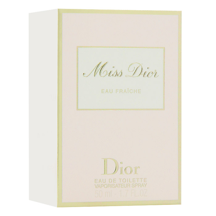 Christian Dior Miss Dior Eau Fraiche. Туалетная вода, 50 мл952230 Christian Dior Miss Dior Eau Fraiche. Туалетная вода, 50 мл952230Christian Dior Miss Dior Eau Fraiche - женственный и чувственный, свежий и зеленый, шипрово-цветочный аромат. Глубокий и чувственный и в то же время кокетливый характер с бодрящим звуком солнечной весны. Этот аромат дополнил многообразие исключительных образов парижанки Miss Dior. В нем смешались легкость и элегантность.Классификация аромата: шипровый, цветочный.Верхние ноты: цитрусовые, гальбаниум.Ноты сердца: жасмин.Ноты шлейфа: бергамот, гардения, пачули.Ключевые словаСвежий, чувственный, легкий, элегантный! Характеристики:Объем: 50 мл. Производитель: Франция. Туалетная вода - один из самых популярных видов парфюмерной продукции. Туалетная вода содержит 4-10%парфюмерного экстракта. Главные достоинства данного типа продукции заключаются в доступной цене, разнообразии форматов (как правило, 30, 50, 75, 100 мл), удобстве использования (чаще всего - спрей). Идеальна для дневного использования. Товар сертифицирован.