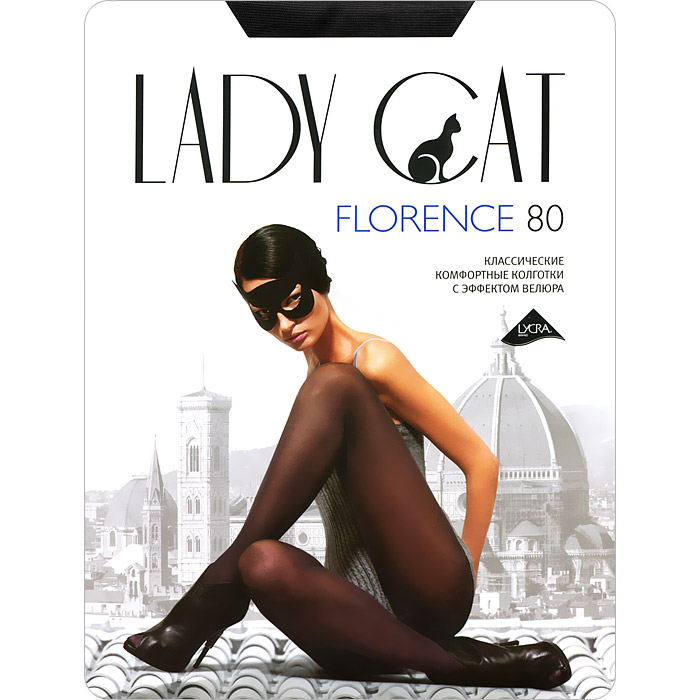 Колготки Lady Cat Florence 80, цвет: черный. Размер 2