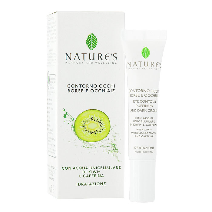 Natures Крем для контура глаз от отечности и темных кругов, 15 мл60200301 Natures Крем для контура глаз от отечности и темных кругов, 15 мл60200301Крем для контура глаз Natures рекомендуется для профилактики и устранения признаков усталости, мешков и темных кругов под глазами, смягчения нежной кожи вокруг глаз. Нежная текстура быстро впитывается, разглаживая морщины и полируя кожу. Кожа отдохнувшая, свежая и сияющая. При ежедневном использовании защищает и укрепляет кожу, придавая упругость.Основной активный ингредиент:Однокомпонентная вода Киви - увлажнение, свежесть и тонус. Разновидностей этого растения существует немало, но наиболее ценные сорта выращивают в заповедных природоохранных рощах, расположенных между побережьем и горами Калабрии. Воду из Киви получают путем холодного отжима свежих плодов, сохраняя жизненно важные клетки растения, микроэлементы, витамины и эфирные масла.Специальные активные ингредиенты в продукте:Кофеин - тонизирует, стимулирует липолиз и микроциркуляцию.Эсцин и Экстракт Ясеня - комплексное воздействие, поддерживает водный баланс.Гиалуроновая кислота с тремя различными молекулярными весами (низкий, средний, высокий) - увлажняет кожу, поддерживает уровень увлажненности в течение дня, способствует естественной выработки коллагена, разглаживает морщины.Витамин Е - антиоксидантные свойства.Масло Сладкого Миндаля - питание и смягчение. Характеристики:Объем: 15 мл. Производитель: Италия. Артикул:60200301. Товар сертифицирован.