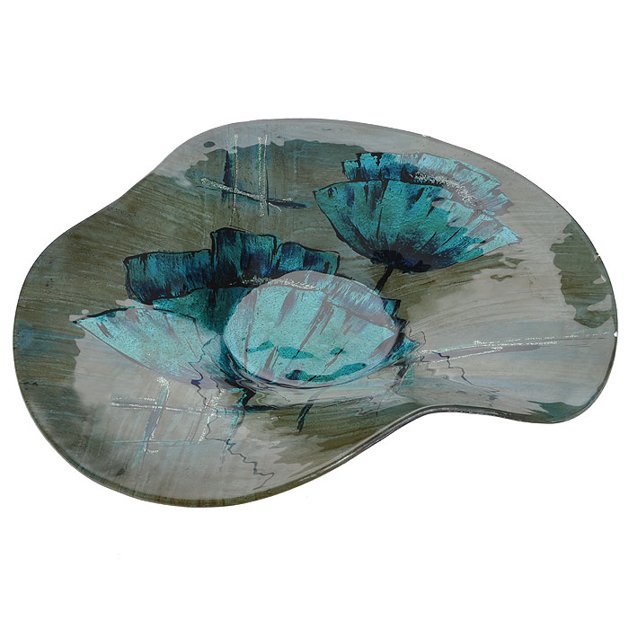 Блюдо Lillo Glass, цвет: светло-коричневый, синий, 38,5 см х 36 см х 6 см213060 Блюдо Lillo Glass, цвет: светло-коричневый, синий, 38,5 см х 36 см х 6 см213060Блюдо Lillo Glass, изготовленное из стекла светло-коричневого цвета, декорировано рисунком синих цветов и серебристых блесток. Такое блюдо сочетает в себе изысканный дизайн с максимальной функциональностью. Красочность оформления придется по вкусу тем, кто предпочитает утонченность и изящность.Блюдо Lillo Glass украсит сервировку вашего стола и подчеркнет прекрасный вкус хозяина, а также станет отличным подарком. Характеристики:Материал: стекло. Цвет: светло-коричневй, синий. Размер блюда:38,5 см х 36 см х 6 см. Размер упаковки: 37 см х 38 см х 9,5 см. Артикул: 213060.