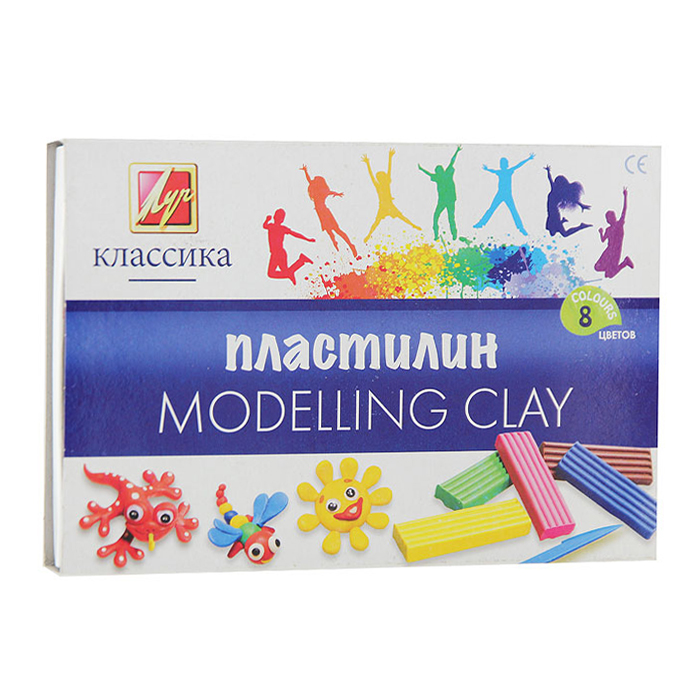 Пластилин Классика, со стеком, 8 цветов12С 867-08 Пластилин Классика, со стеком, 8 цветов12С 867-08Цветной пластилин Классика, предназначенный для лепки и моделирования, поможет ребенку развить творческие способности, воображение и мелкую моторику рук. Пластилин обладает отличными пластичными свойствами, быстро размягчается, хорошо держит форму и не липнет к рукам. Легко отмывается с рук и отстирывается от одежды. Пластилин нетоксичен, безопасен для здоровья. В наборе пластилин восьми насыщенных цветов: белого, желтого, красного, оранжевого, черного, зеленого, синего и фиолетового и стек. Характеристики:Размер брусочка пластилина: 7,5 см х 2 см х 1 см. Длина стека: 13 см. Размер упаковки: 16,5 см х 11,5 см х 2 см.