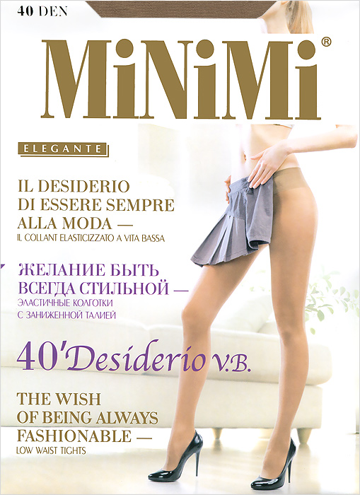 Колготки Minimi Desiderio V.B. 40, цвет: загар (daino). Размер 4 (L)