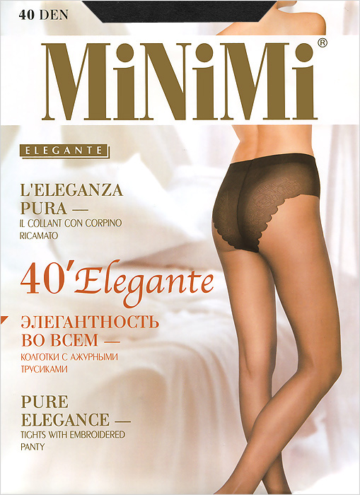 Колготки Minimi Elegante 40, цвет: черный (nero). Размер 4 (L)