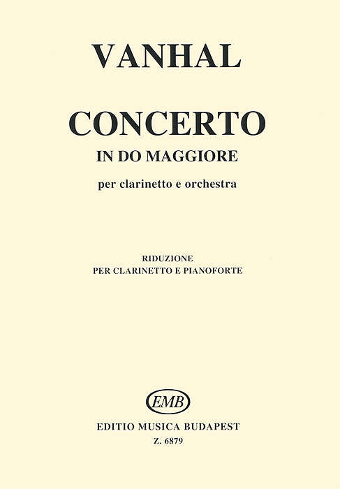 Vanhal: Concerto in do maggiore per clarinetto e orchestra. J. B. Vanhal