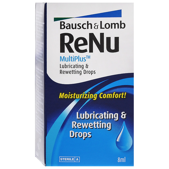ReNu Капли для глаз MultiPlus, 8 мл07194 ReNu Капли для глаз MultiPlus, 8 мл07194Капли ReNu MultiPlus разработаны компанией Bausсh&Lomb, для создания дополнительного комфорта и удобства при ношении. Это увлажняюще-смазывающие капли, которые еще и дезинфицируют ваши линзы.Капли можно использовать как новичкам (для адаптации), так и уже людям использующим контактные линзы долгое время. При использовании линз в помещениях с пониженной влажностью или пыльном помещении - это просто незаменимое средство. Так же не обойтись без него и пациентам со сниженным слезовыделением. Характеристики: Объем: 8 мл. Производитель: США. Товар сертифицирован.
