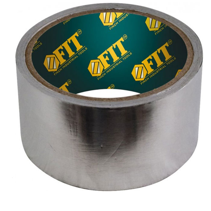 Самоклеющая лента Fit, алюминиевая, 50 мм х 50 м11673 Самоклеющая лента Fit, алюминиевая, 50 мм х 50 м11673Самоклеющая лента Fit, алюминиевая применяется при проведении ремонтных, монтажных и теплоизоляционных работ, организации вентиляционных рукавов, для соединения деталей с металлическим покрытием в автомобильной технике и при монтаже бытовой и кухонной техники. Термоскойкая и морозоустойчивая ( от -40 до +120 градусов ). Легко окрашивается. Характеристики: Материал: алюминий Размеры: 5 см х 5000 см. Размеры упаковки: 12,5 см х 5 см х 12,5 см.