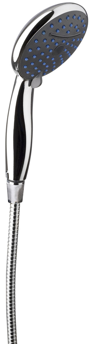 Ручной душ Duschy Spa Shower, цвет: хром, 3 режима489-90 Ручной душ Duschy Spa Shower, цвет: хром, 3 режима489-90Ручной 3-режимный антикоррозийный душ Duschy Spa Shower с массажной функцией выполнен из латуни и пластика. Имеет систему защиты и очистки от известковых отложений. Подходит ко всем душевым шлангам. Характеристики:Материал: пластик пвх, латунь. Цвет: хром, серый. Размер (ДхШхВ): 11 см х 24 см х 5 см. Размер упаковки (ДхШхВ): 16,5 см х 31 см х 7 см. Производитель: Китай. Артикул: 489-90.