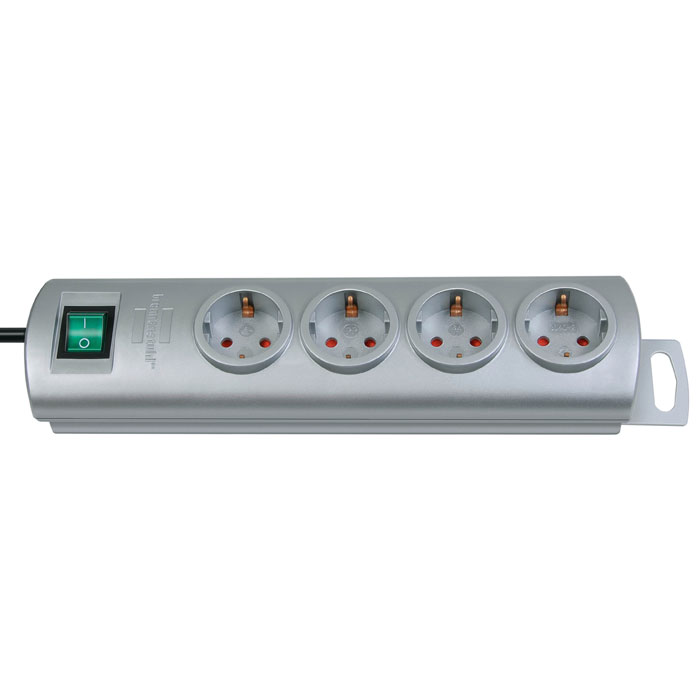 Brennenstuhl Primera-Line удлинитель на 4 розетки, Silver1153390124 Brennenstuhl Primera-Line удлинитель на 4 розетки, Silver1153390124Удлинитель на 4 розетки Brennenstuhl Primera-Line с возможностью выводить кабель с разных сторон устройства.Кабельный зажим для хранения излишков кабеляУдобное расстояние между розеткамиВозможность настенного монтажаРозетки защищены от детейДвухполюсный выключательТип кабеля: H05VV-F 3G1,5
