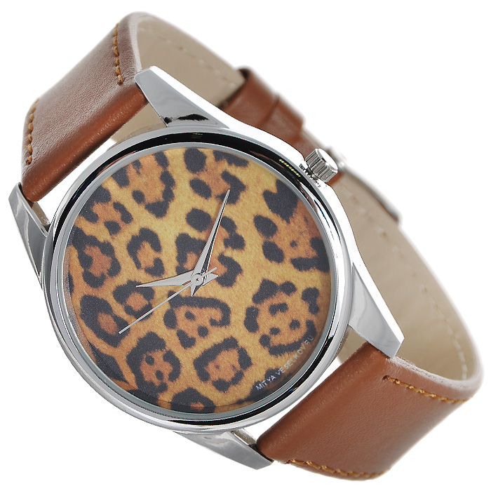 Часы Mitya Veselkov Леопардовый принт (светло-коричневый). Color-32