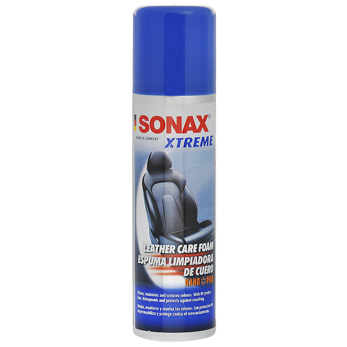 Пенный очиститель кожи Sonax Xtreme, 250 мл289100 Пенный очиститель кожи Sonax Xtreme, 250 мл289100Пенный очиститель Sonax Xtreme применяется для очищения и ухода сидений автомобиля, внутренней обивки, сидений мотоциклов, мебели и других частей из кожи. Удаляет загрязнения, масло, жир и одновременно придает коже эластичность. Натуральный пчелиный воск обеспечивает долговременную защиту. Без красителей - для всех цветов кожи пена особенно хорошо предназначена для транспортных средств с подогревом сидений и для перфорированных кожаных поверхностей. Характеристики: Объем: 250 мл. Артикул: 289100. Товар сертифицирован.