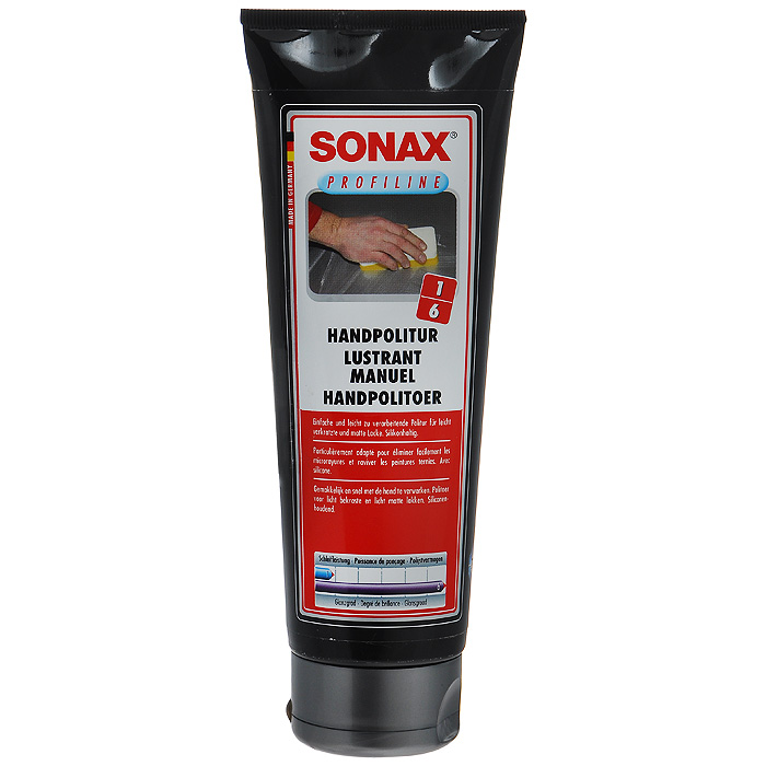 Автополироль Sonax, для ручной обработки, 250 мл300141 Автополироль Sonax, для ручной обработки, 250 мл300141Автополироль Sonax предназначена для ручной обработки матовых и поблекших цветных металлик-лаков. Она чистит и защищает одновременно. Характеристики:Объем: 250 мл. Артикул: 300141.