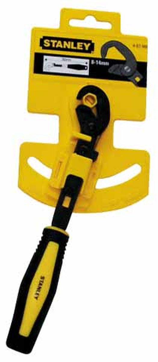 Быстрозажимной гаечный ключ Stanley, 17-24 мм4-87-990 Быстрозажимной гаечный ключ Stanley, 17-24 мм4-87-990Быстрозажимной гаечный ключ Stanley - это ключ с эффектом храповика с быстрой регулировкой. Самонастраивающаяся конструкция устраняет необходимость снимать ключ с крепежного элемента при его вращении. Выпуклый профиль губок предотвращает повреждение гайки. Характеристики: Материал: пластик, металл, резина. Длина ключа: 27 см. Диаметр гаек: 17-24 мм. Размеры упаковки:33 см х 12 см х 3 см.