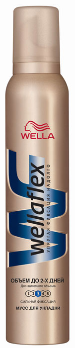 Wellaflex Мусс для волос, сильная фиксация, 200 млWF-81145211 Wellaflex Мусс для волос, сильная фиксация, 200 млWF-81145211Мусс для укладки волос Wellaflex сильной фиксации обеспечивает упругую фиксацию и заметный объем прически до 2-х дней. Формула Запас объема и гибкости образует на волосах структуру, которая, пружиня, помогает поддерживать длительный объем прически. Помогает сохранить эластичность волос и защитить их от УФ-лучей. Характеристики:Объем: 200 мл. Производитель: Франция. Товар сертифицирован.