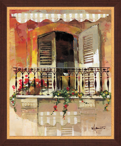 Постер в раме Балкон, 40 x 50 см