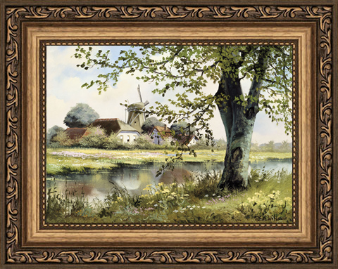 Постер в раме Весеннее утро, 13 x 18 см