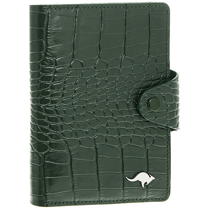 Обложка для автодокументов Cangurione, цвет: зеленый. 3305-009 KR/Green3305-009 KR/Green Обложка для автодокументов Cangurione, цвет: зеленый. 3305-009 KR/Green3305-009 KR/GreenОбложка для автодокументов Cangurione выполнена из натуральной кожи зеленого цвета с декоративным тиснением под крокодила. На внутреннем развороте - 4 кармашка для пластиковых и кредитных карт, потайное отделение, окошко для фотографии и два кармашка для документов. Обложка закрывается при помощи хлястика на кнопку. Обложка не только поможет сохранить внешний вид ваших документов и защитит их от повреждений, но и станет стильным аксессуаром, который подчеркнет ваш неповторимый стиль. Обложка упакована в коробку из плотного картона с логотипом фирмы. Характеристики:Материал: натуральная кожа, металл. Цвет: зеленый. Размер обложки: 10 см х 13,5 см. Размер упаковки: 11,5 см х 15,5 см х 2 см. Артикул: 3305-009 KR/Green.