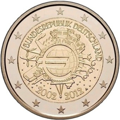 Монета номиналом 2 евро 