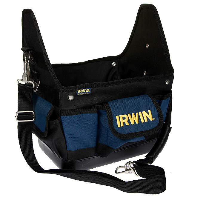 Сумка для инструментов Irwin Pro, цвет: синий, 35 см х 22 см х 40 см10503819 Сумка для инструментов Irwin Pro, цвет: синий, 35 см х 22 см х 40 см10503819Сумка Irwin Pro предназначена для хранения и транспортировки различного инструмента. Изготовлена из высококачественного материала и отличается хорошими прочностными характеристиками. Имеет множество внутренних и наружных карманов, где удобно размещаются все необходимые инструменты и аксессуары. Сумку легко переносить с помощью удобной ручки или плечевого ремня. Несомненным удобством является также наличие пластикового дна. Имеет 8 внешних карманов, из них 4 на липучке. Во внутреннем отделении имеется 18 карманов различного размера и применения. Характеристики:Материал: полиэстер, металл. Размер сумки: 35 см х 22 см х 40 см. Размер упаковки: 35 см х 22 см х 40 см.