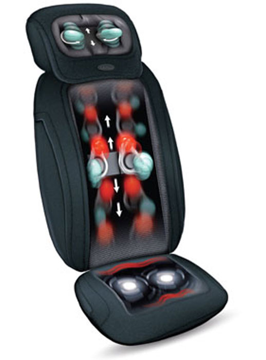 Gezatone Массажная накидка «3D Pad»1301119 Gezatone Массажная накидка «3D Pad»1301119Массажная накидка 3D Pad - это уникальный массажный прибор, который неуступает по функциональности массажным креслам, но при этом обладаетнепревзойденной компактностью. Глубокий роликовый массаж спиныизбавит вас отусталости и спазма мышц, снимет напряженность и устранит неприятные ощущения.Дополнительная функция ИК-прогрева - это прекрасная релаксация и улучшениеработы мышц, избавление от дискомфорта.Массаж шеи интенсивно, но деликатно прорабатывает натруженные мышцы,восстанавливая их тонус, снимая привычный спазм, предотвращая появлениеостеохондроза. Если вы работаете за компьютером, водите автомобиль, проводитемного времени сидя, то накидка 3D Pad - это незаменимый прибор для вас, чтобыпостоянно оставаться в форме и отлично себя чувствовать.Эффекты от применения массажной накидки 3D Pad:Снятие усталости и стресса,Улучшение самочувствия,Устранения привычного спазма мышц шеи и спины,Улучшение кровоснабжения, снижение ощущения дискомфорта,Предотвращение появления остеохондроза и возникновения застойных явлений,Восстановление работоспособности,Расслабление и комфорт. Зоны применения: - Шея; - Спина и поясница; - Ягодицы и бедра; Особенности накидки 3D Pad: 6 видов массажа на выбор; Антистрессовый массаж шеи; Трехмерный роликовый массаж спины; Расслабляющий вибромассаж; Компактность и портативность; Функция ИК-прогрева; Возможность выбора зоны массажа; Элементарное управление; Компактный размер и надежная фиксация на кресле; Функция массажа шеи с регулировкой высоты. ПРОТИВОПОКАЗАНИЯ: Тяжелые заболевания сердечнососудистой системы: стенокардия, инфарктмиокарда, сердечная недостаточность; Онкологические заболевания; Нарушение свертываемости крови; Хронические заболевания печени и почек; Варикозная болезнь; Беременность.