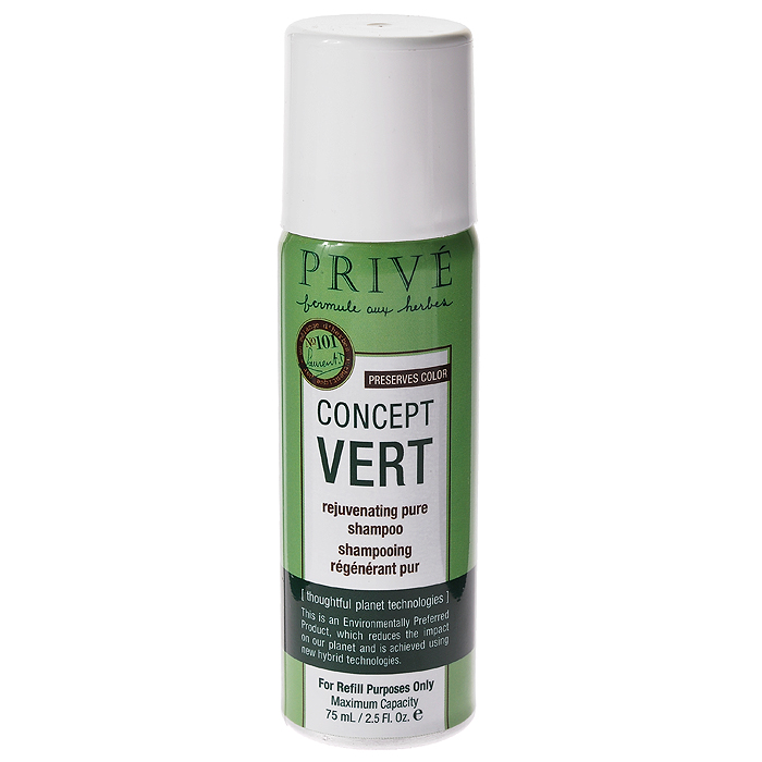 Prive Флакон для шампуня Concept Vert, для волос, 75 млPRV4920048 Prive Флакон для шампуня Concept Vert, для волос, 75 млPRV4920048Это пустой флакон, который предназначен для заполнения его шампунем под давлением из линии Concept Vert Collection. Такой флакон удобно взять в дорогу. Характеристики:Объем: 75 мл. Артикул: PRV4920048. Производитель: США. Товар сертифицирован.