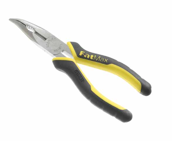 Плоскогубцы с удлиненными изогнутыми губками Stanley FatMax, 20 см0-89-872 Плоскогубцы с удлиненными изогнутыми губками Stanley FatMax, 20 см0-89-872Плоскогубцы с удлиненными изогнутыми губками Stanley FatMax предназначены для удержания или перекусывания проволоки диатром до 1,5 мм. Губки выполнены из хром никелевой стали и загнуты на 40°. Двухкомпонентная рукоятка исключает проскальзывание в руке во время работы. Характеристики: Материал:сталь, пластик, резина. Размер ручки:10 см х 5,5 см х 1,5 см. Размер плоскогубцев: 20 см х 5,5 см х 1,5 см. Размер упаковки: 22 см х 5,5 см х 1,5 см.