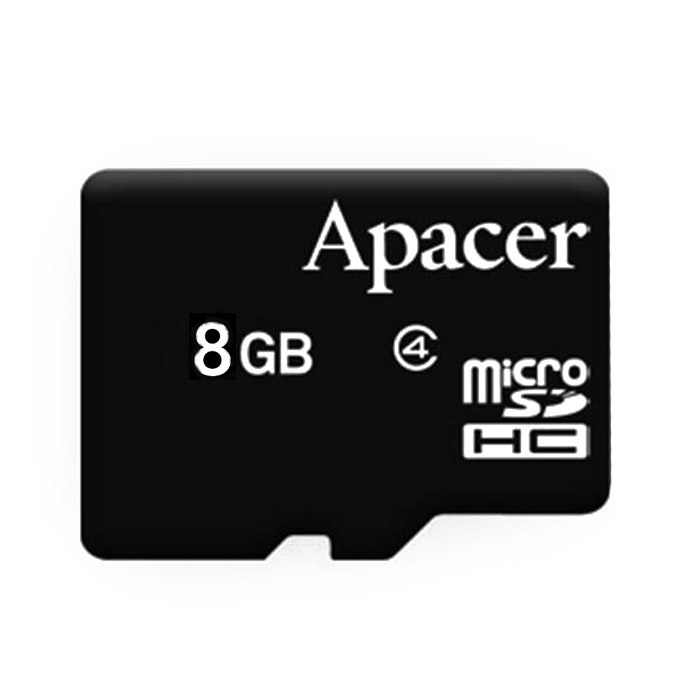 Apacer microSDHC 8GB, Class 4 карты памяти