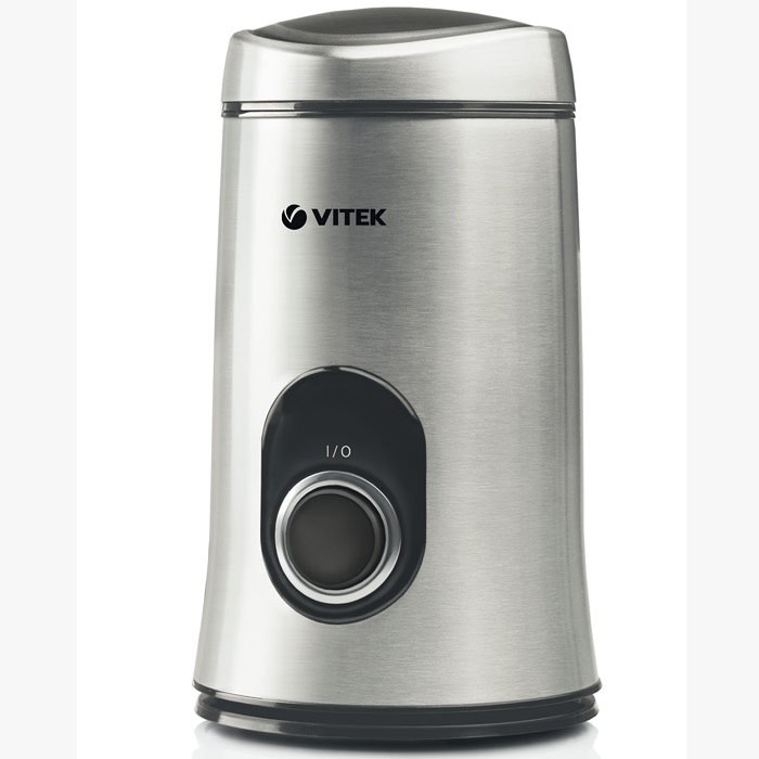 Vitek VT-1546, Silver кофемолкаVT-1546 SR Vitek VT-1546, Silver кофемолкаVT-1546 SRЕсли вы хотите иметь кофемолку повышенной мощности, чтобы тратить на перемалывание зерен еще меньше времени, то вам понравится кофемолка VITEK VT-1546 SR. Мощность данной модели необычно высока – 150 ватт. Поэтому нескольких секунд будет вполне достаточно, чтобы перемолоть зерна в качественный порошок. При этом вместимость кофемолки довольно велика – 50 грамм. Этого будет вполне достаточно для не слишком большой компании. Конечно, кофемолка VITEK VT-1546 SR снабжена и импульсным режимом – это позволит легко перемолоть твердые зерна за считанные секунды. Так как имеется функция блокировки работы при открытой крышке, работать с кофемолкой будет еще и безопасно.