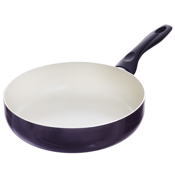 Сотейник Flonal CerAmica с антипригарным покрытием. Диаметр 26 см. CV3261CV3261 Сотейник Flonal CerAmica с антипригарным покрытием. Диаметр 26 см. CV3261CV3261Сотейник Flonal CerAmica выполнен из высококачественного алюминия с внутренним керамическим покрытием Cera-Tech кремового цвета.Керамическое покрытие Cera-Tech увеличивает равномерность распределения тепла по всей поверхности, что приводит к сокращению времени приготовления пищи и экономии энергии. Керамическое покрытие нанесено методом напыления, что обеспечивает высокую надежность и долговечность покрытия.Керамическое покрытие Cera-Tech защищено от царапин, от перегрева, легко моется и производится без использования PFOA (перфтороктановая кислота). Такая посуда безопасна для здоровья, так как не содержит токсичных веществ и обладает незаменимыми для приготовления пищи качествами.В сотейнике Flonal CerAmica можно готовить с использованием минимального количества масла, при этом сохраняются все вкусовые и питательные качества блюд. Сотейник обладает максимальной устойчивостью при интенсивном использовании. Ненагревающаяся бакелитовая ручка Soft Touch имеет приятную на ощупь поверхность.Можно мыть в посудомоечной машине. Подходит для всех типов плит, кроме индукционных. Характеристики: Материал: алюминий, керамическое покрытие, бакелит. Цвет: фиолетовый, кремовый. Диаметр сотейника: 26 см. Диаметр диска сотейника: 23 см. Высота стенок сотейника: 7 см. Толщина стенок сотейника: 0,3 см. Толщина дна сотейника: 0,3 см. Длина ручки сотейника: 19 см. Артикул: CV3261. Завод Flonal основан в 1985 году, и на сегодняшний день является лучшим среди итальянских заводов-изготовителей алюминиевой посуды с антипригарным и керамическим покрытием. Flonal сегодня: стабильная и динамично развивающаяся компания на мировом рынке кухонной посуды; это постоянное совершенствование и модернизация имеющегося ассортимента, а так же разработка и выпуск новых элементов кухонной посуды; это нацеленность на технологические новшества, и, как следствие, высокое качество продукции.