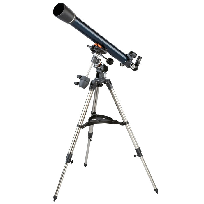 Celestron AstroMaster 70 EQ телескоп-рефракторC21062 Celestron AstroMaster 70 EQ телескоп-рефракторC21062Телескоп Celestron AstroMaster 70 EQ - это мощный оптический инструмент, обладающий качественной оптикой, надежностью и простотой в эксплуатации. Устройство дает яркие, контрастные изображения тысяч объектов ночного неба, делая занятия астрономией интересными и доступными каждому. Телескоп быстро подготавливается к работе, не требуя инструментов для сборки, и практически не нуждается в техническом обслуживании.Телескопы серии AstroMaster оснащены переработанными искателями StarPointer, упрощающими наведение на цель, быстросъемными приспособлениями типа «ласточкин хвост» для крепления оптической трубы, удобными полочками для аксессуаров и легкими, предварительно собранными стальными треногами. Телескопы имеют ручное управление, позволяющее легко и быстро находить небесные объекты и следить за ними. Интересуют наблюдения наземных объектов? Оптика с прямым изображением идеально подходит для этих целей.