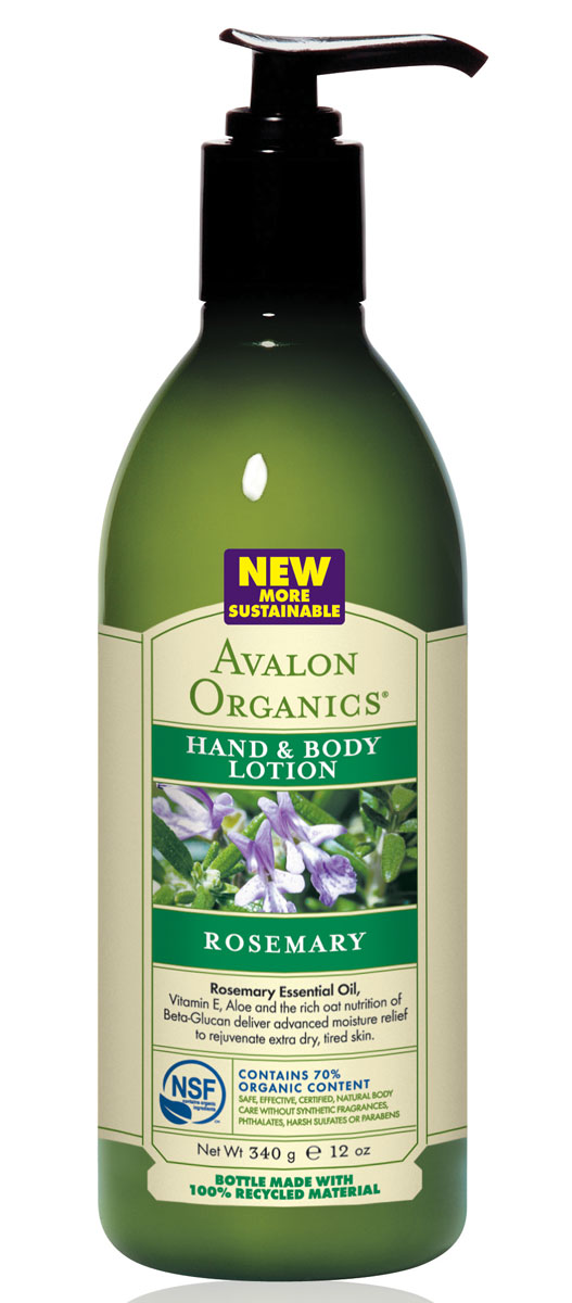 Avalon Organics Лосьон для рук и тела Розмарин, 340 млAV35210 Avalon Organics Лосьон для рук и тела Розмарин, 340 млAV35210Уникальный комплекс с легким, древесно-пряным ароматом, с изобилием омолаживающих энергетических масел, усиленный бета-глюканами и экстрактом дикого ямса, является великолепным источником здоровья и красоты. Восполняя дефицит липидов, активизируя микроциркуляцию, улучшая крово- и лимфообращение, стимулирует регенерацию и деление клеток, мгновенно устраняет обезвоженные ороговевшие участки, быстро восстанавливает упругость и эластичность кожи. Характеристики:Объем: 340 мл. Артикул: AV35210. Производитель: США. Товар сертифицирован.